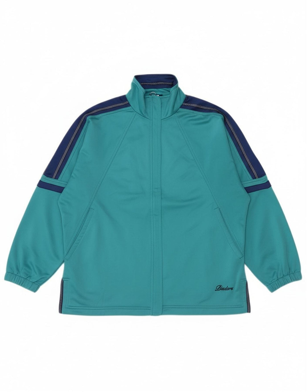 Jachetă de trening Diadora pentru femei UK 12 Medium Turcoaz Colorblock