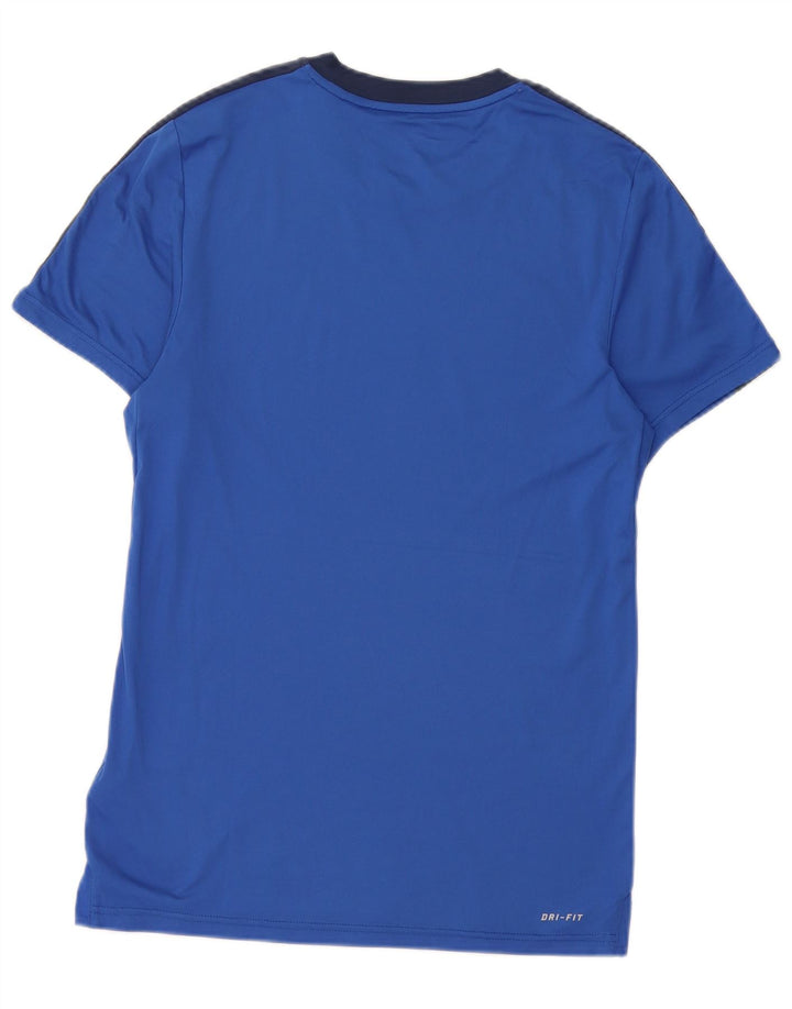Tricou pentru bărbați Nike Dri Fit Top XS albastru poliester color bloc
