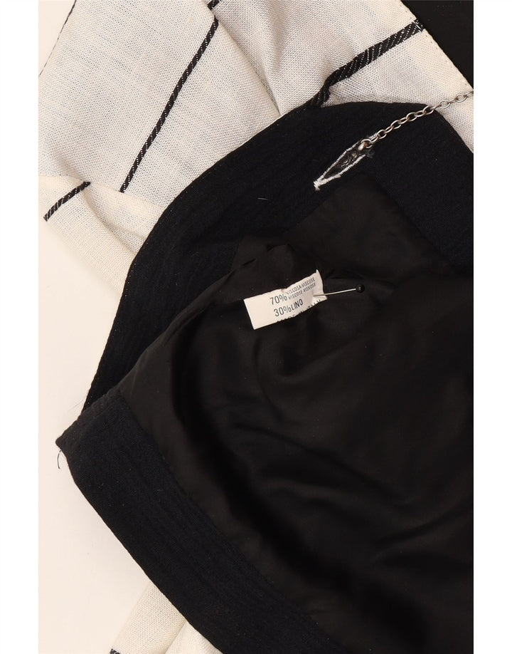 Jachetă Bolero Vintage pentru femei la dublu piept IT 44 Medium White Striped