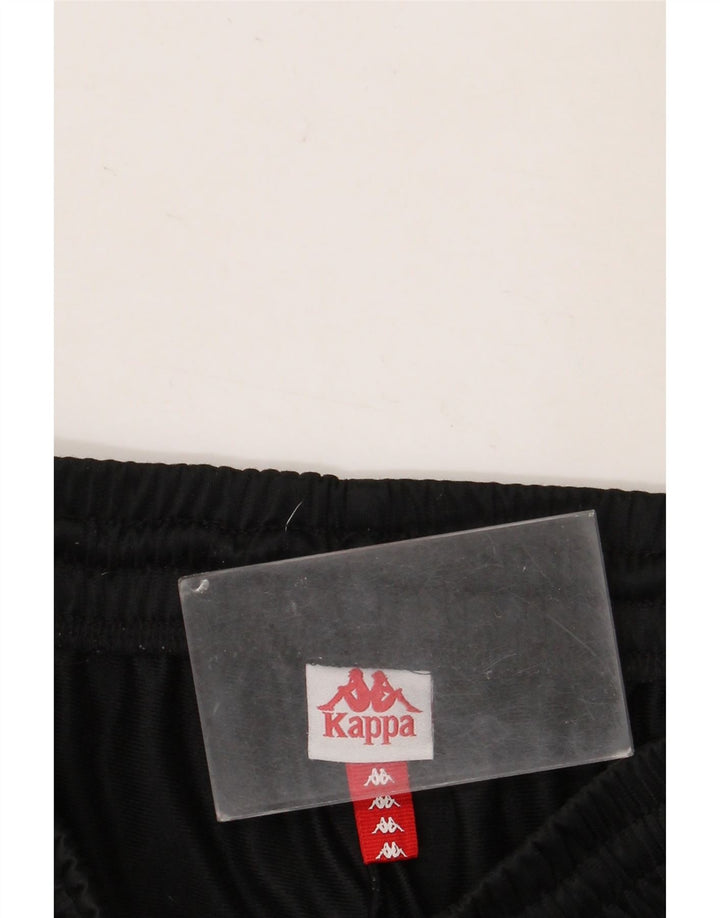 Pantaloni scurți de sport grafic Kappa pentru bărbați, negru, poliester color bloc