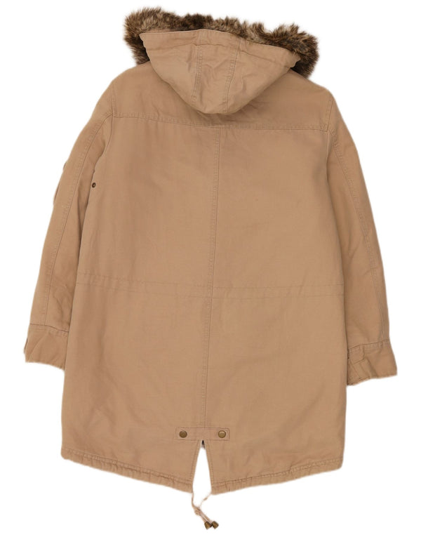 Jachetă parka supradimensionată cu glugă pentru femei Marks & Spencer UK 10 Mic Bej