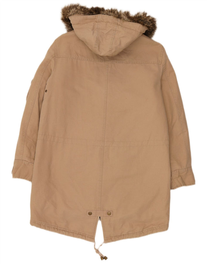 Jachetă parka supradimensionată cu glugă pentru femei Marks & Spencer UK 10 Mic Bej