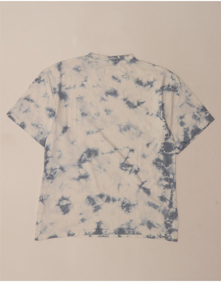 Tricou pentru bărbați Pull & Bear Top XS Bumbac Tie Dye alb