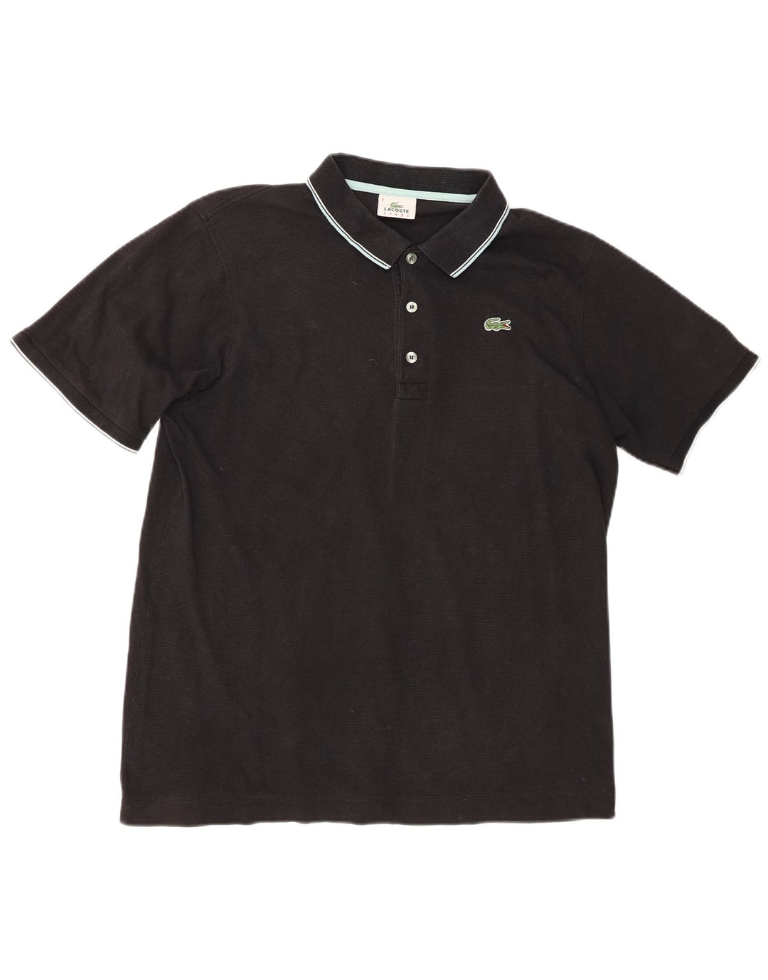 Tricou polo Lacoste pentru bărbați Mărimea 6 XL Bumbac negru