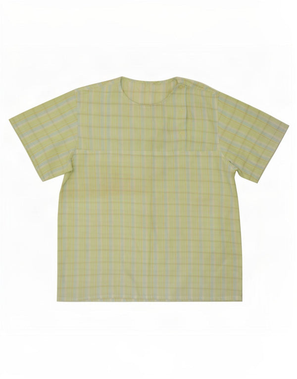 Bluză Vintage pentru femei UK 14 Medium Green Plaid