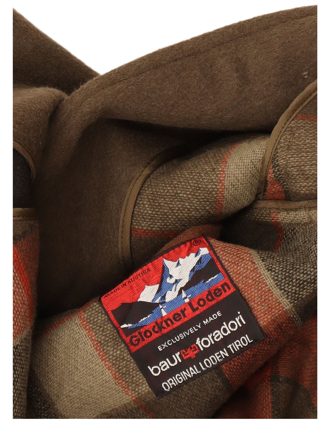 Glockner Loden haină militară supradimensionată pentru femei UK 14 kaki mediu