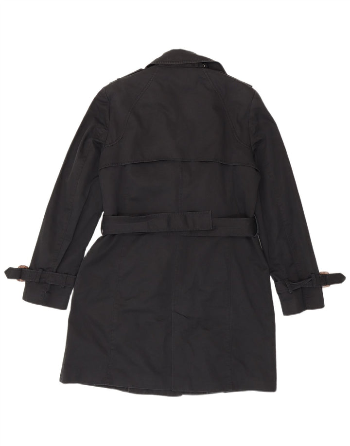 Trench pentru femei Zara UK 16 mare, negru, bumbac
