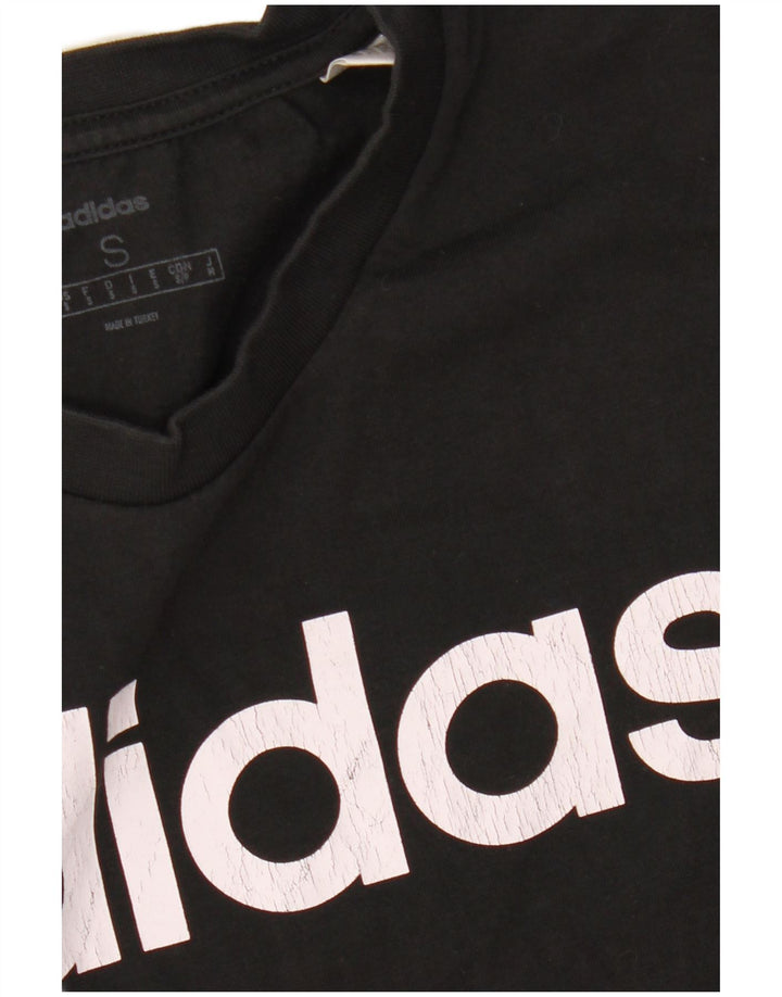Tricou grafic ADIDAS pentru bărbați Top mic bumbac negru