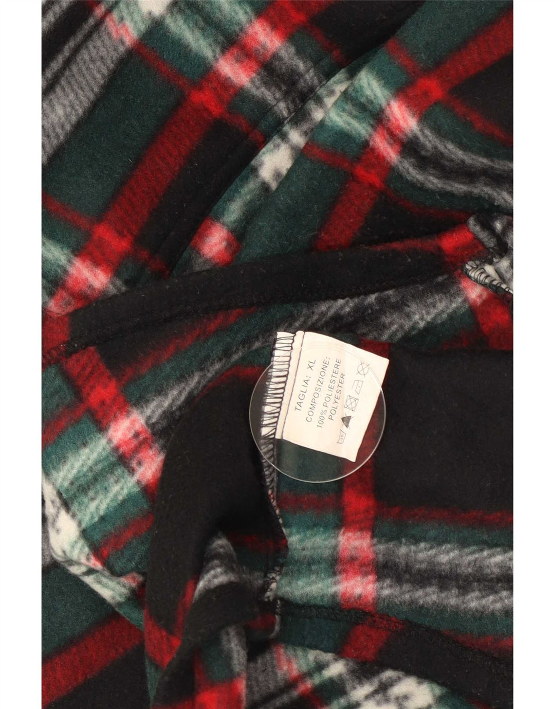 Cămașă vintage pentru bărbați din lână XL poliester cu carouri multicolore