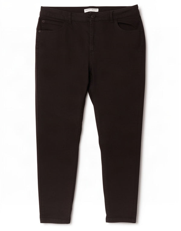 Pantaloni tăiați pentru femei Marks & Spencer UK 14 Large W34 L26 Negru