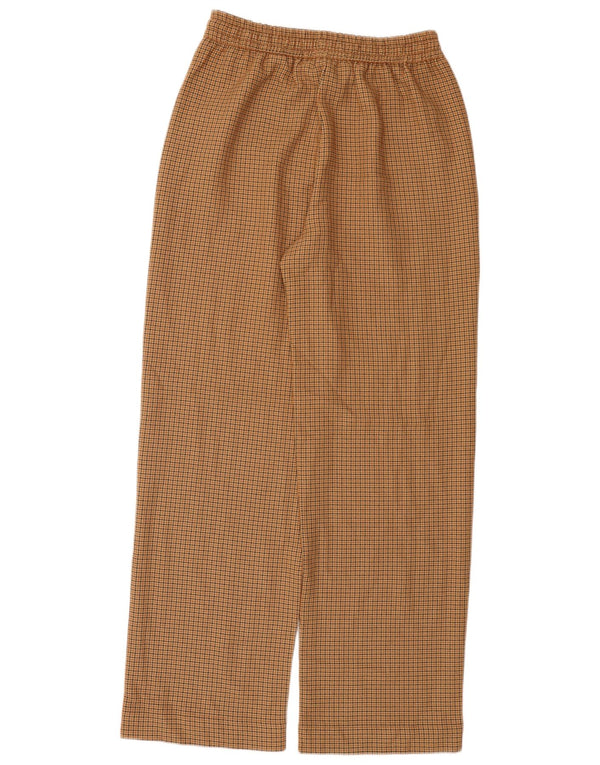 Pantaloni casual drepti pentru femei Zara Mediu L28 L29 Maro Houndstooth