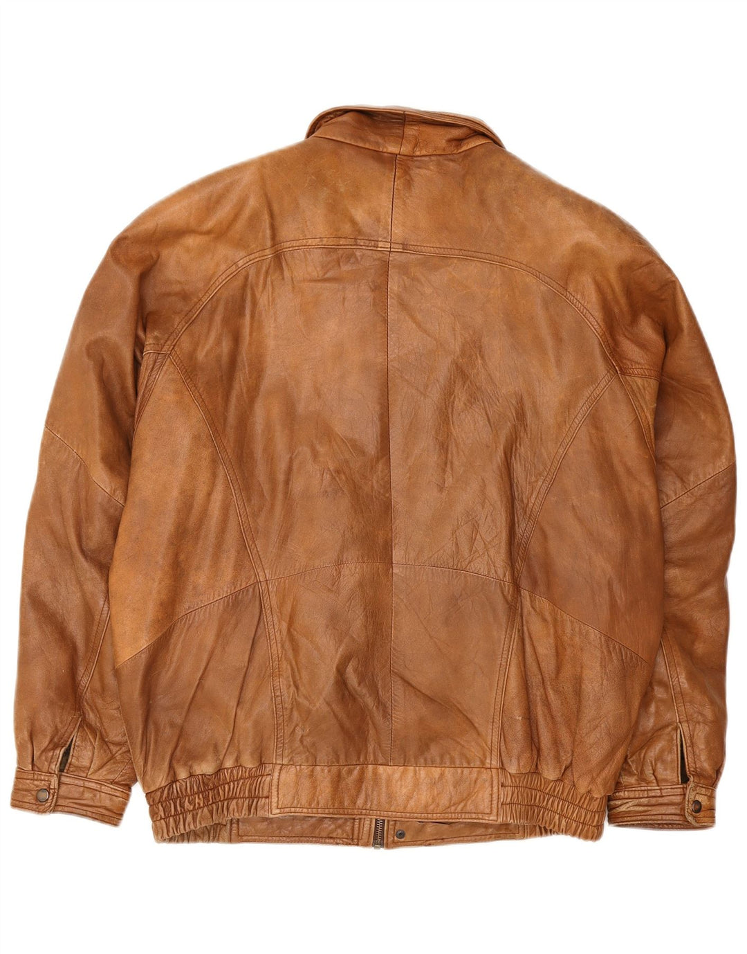 Geaca de piele vintage pentru barbati IT 56 2XL maro