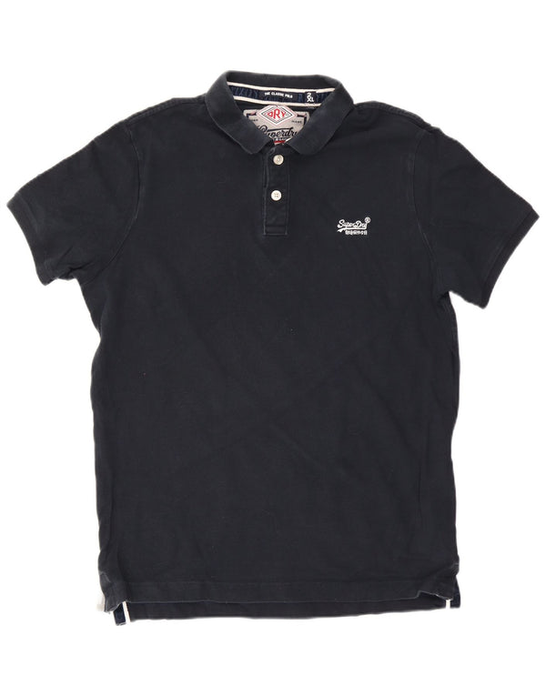Tricou polo pentru bărbați Superdry 2XL, bumbac bleumarin