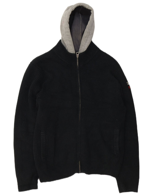 Jachetă bomber din tricot pentru bărbați Scotch & Soda, UK 42 XL, negru acrilic