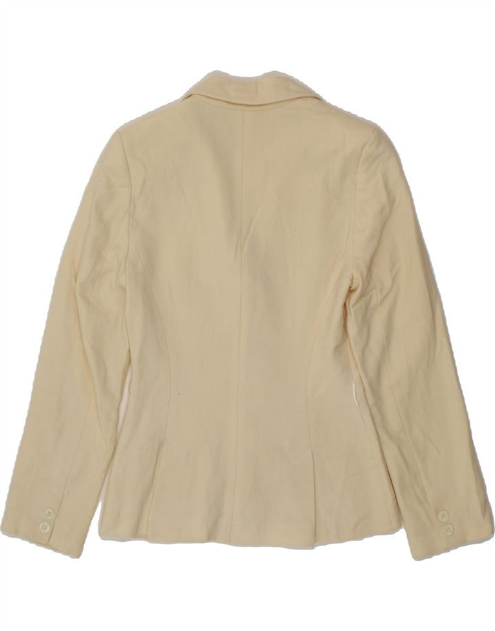 OASIS Womens 3 Button Blazer Jacket UK 8 Small Yellow Wool Vintage Oasis and Second-Hand Oasis from Messina Hembry 