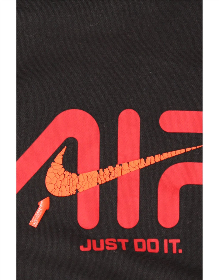 Pulover Nike Grafic pentru bărbați, bumbac mediu negru