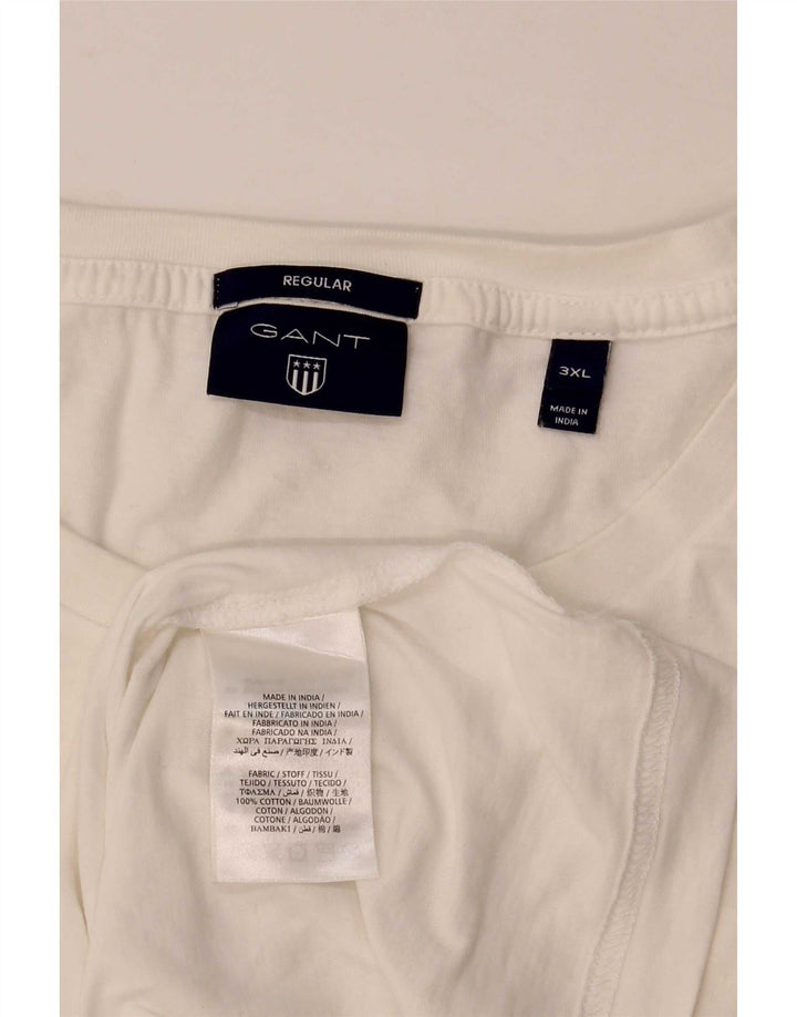 Tricou Gant pentru bărbați, cu croiala normală, 3XL, bumbac alb