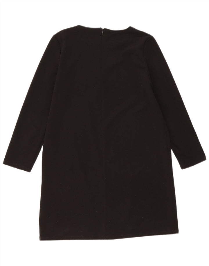 Rochie schimbătoare cu mânecă lungă vintage pentru femei UK 14 Medium Black