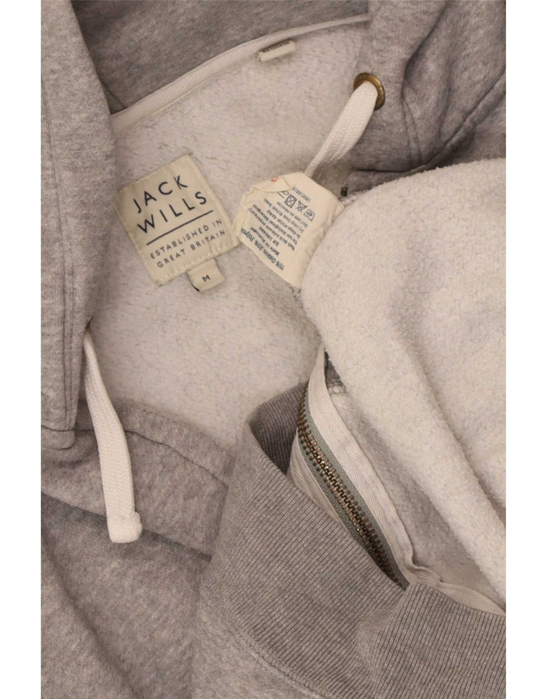 Pulover Jack Wills pentru bărbați, cu fermoar, bumbac cu pete, gri mediu