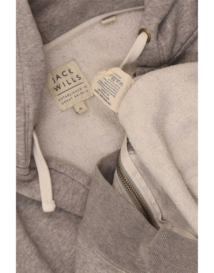 Pulover Jack Wills pentru bărbați, cu fermoar, bumbac cu pete, gri mediu