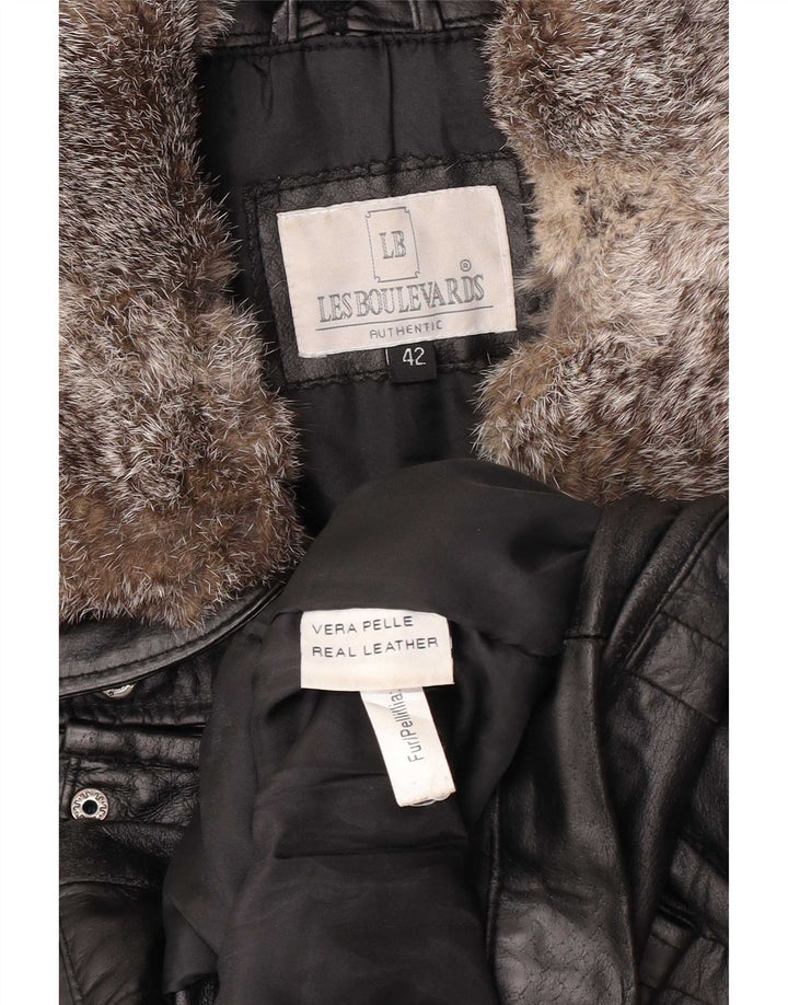 Geacă de piele pentru femei Lesboulevards IT 42 Medium Black Leather