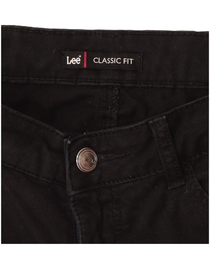 Pantaloni Capri LEE pentru femei, cu ajustare clasică, W32 L22, negri