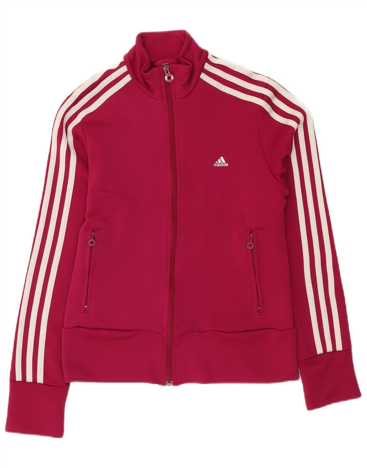 Jachetă de top pentru trening Adidas pentru femei UK 14 Poliester roz mediu