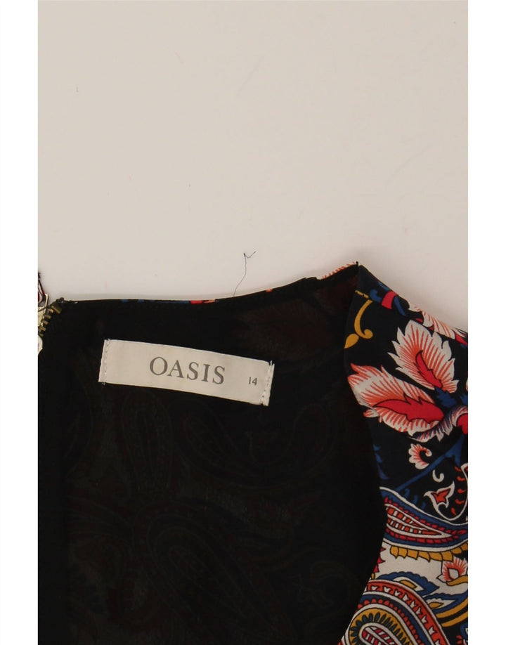 OASIS Womens Tunic Dress UK 14 Large Multicoloured Paisley Polyester Vintage Oasis and Second-Hand Oasis from Messina Hembry 