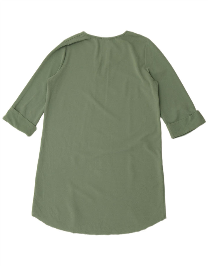 Rochie supradimensionată pentru femei Zara, cu mâneci 3/4, UK 10, verde mic