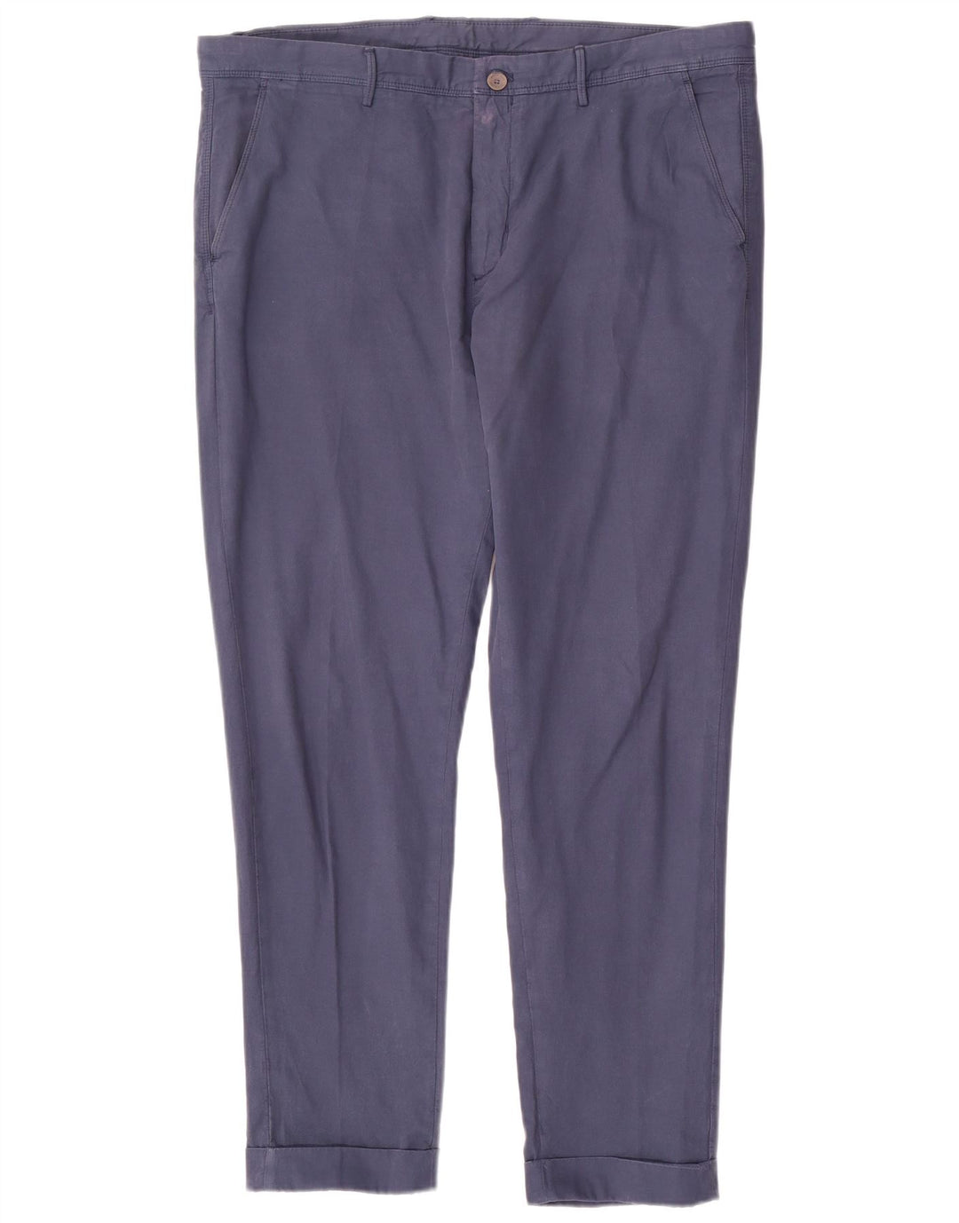 Pantaloni chino conici pentru bărbați MASSIMO DUTTI EU 48 XL W38 L30 bleumarin