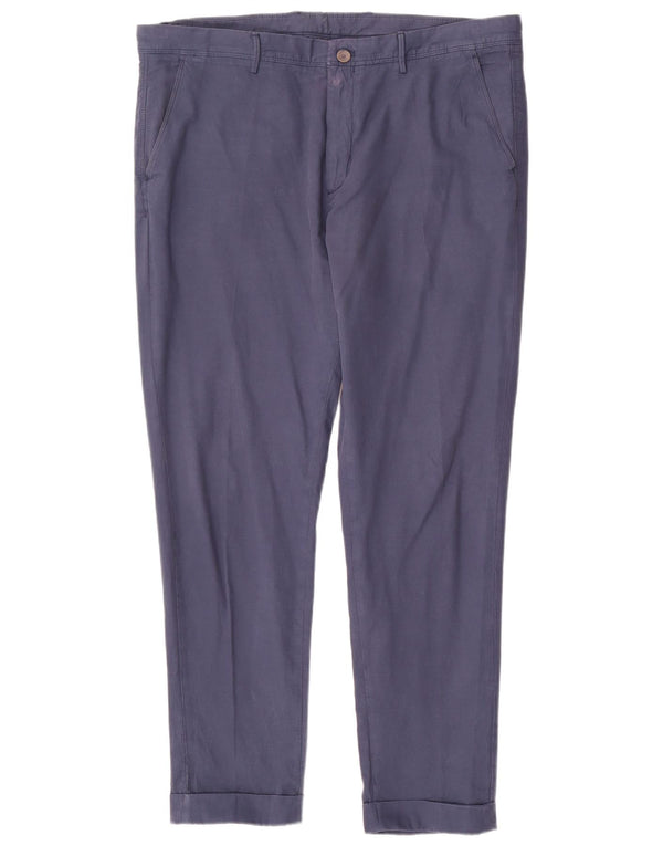 Pantaloni chino conici pentru bărbați MASSIMO DUTTI EU 48 XL W38 L30 bleumarin