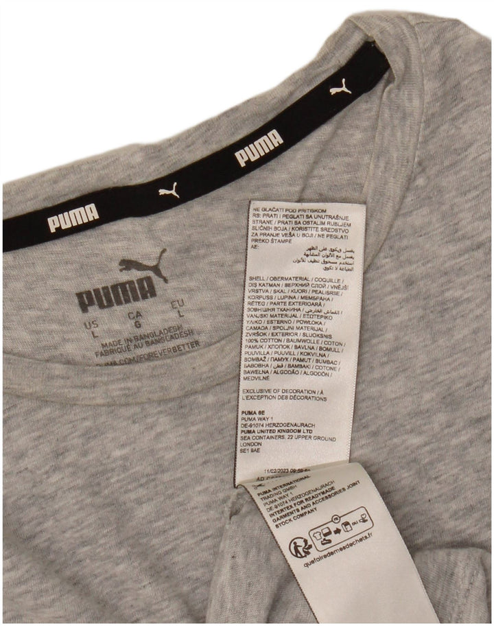 Tricou grafic PUMA pentru femei Top UK 16 mare bumbac gri