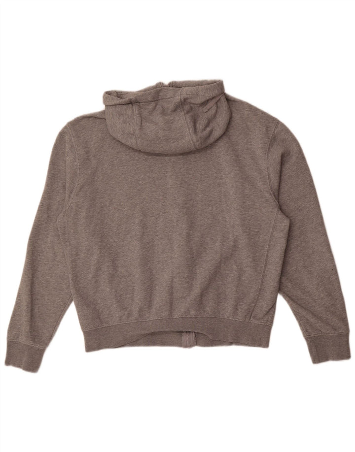 Pulover Nike pentru femei, supradimensionat, cu fermoar, UK 14, bumbac cu pete, gri mediu