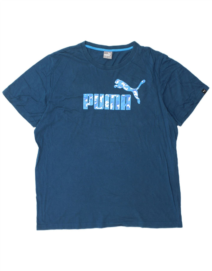 Tricou grafic PUMA pentru bărbați Top 2XL bleumarin