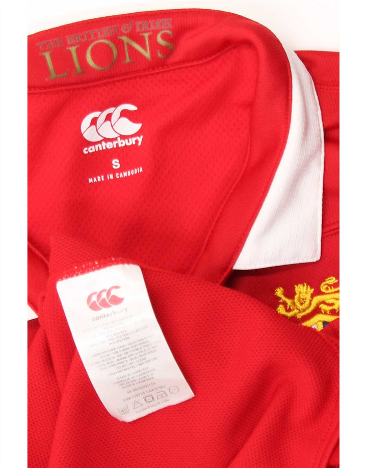 Cămașă polo cu grafică Canterbury pentru bărbați, roșu, poliester color bloc