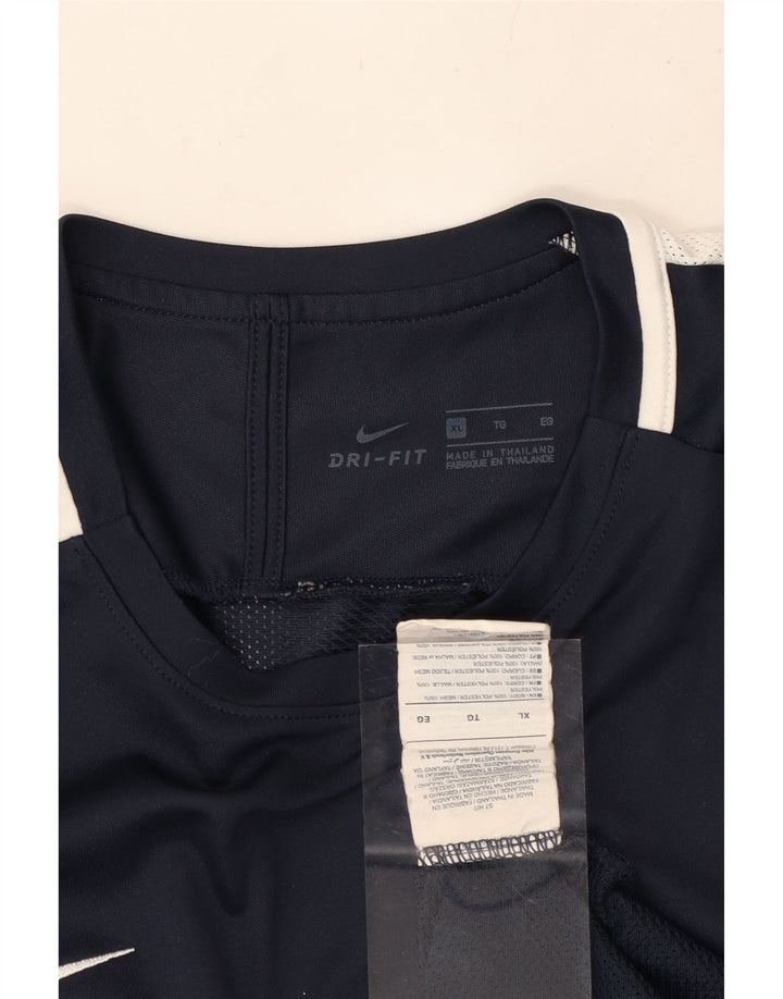 Tricou pentru bărbați NIKE Dri Fit Top XL bleumarin poliester color bloc