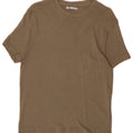 ZARA Mens T-Shirt Top Small Brown Cotton Vintage Zara and Second-Hand Zara from Messina Hembry 