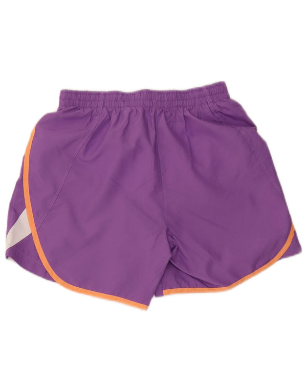 Nike Womens Sport Shorts UK 14 Large Purple Colourblock