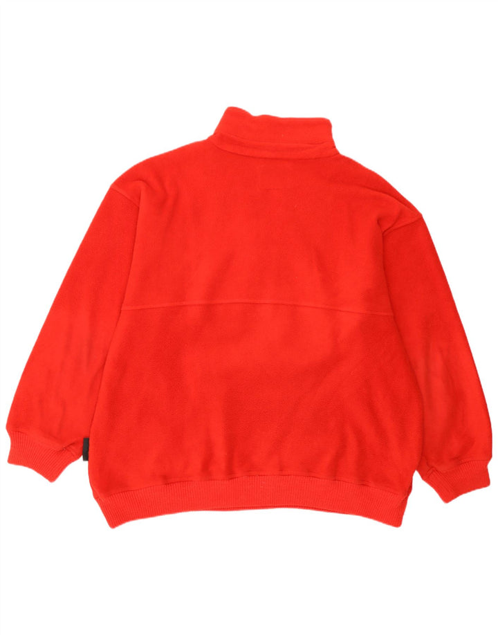 Pulover pentru bărbați Silvy, cu fermoar și gât, din lână, mare, roșu, poliester Fair Isle