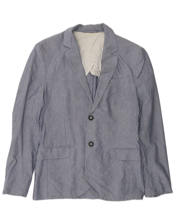 Blazer Jack Wills pentru bărbați, cu 2 nasturi, UK 38, bumbac albastru mediu