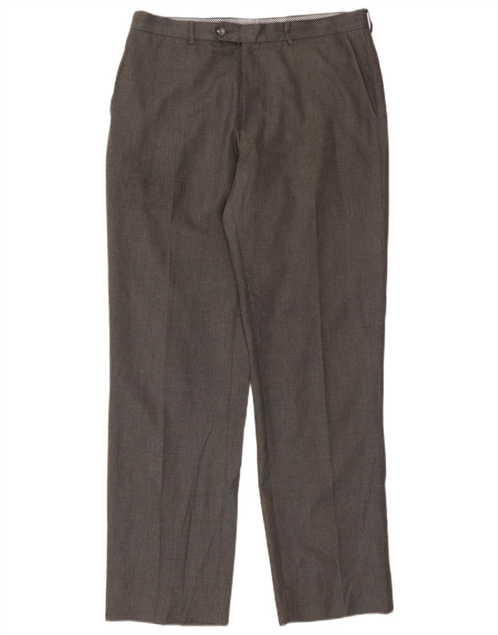 Marks & Spencer Pantaloni drepți pentru bărbați L34 L33 Poliester gri