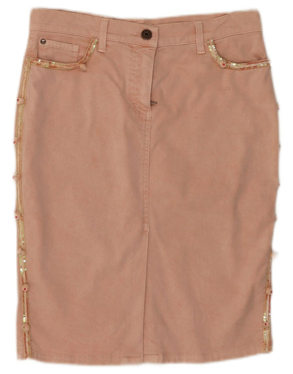 Fusta Blumarine pentru femei IT 42 Medium W30 Roz Bumbac