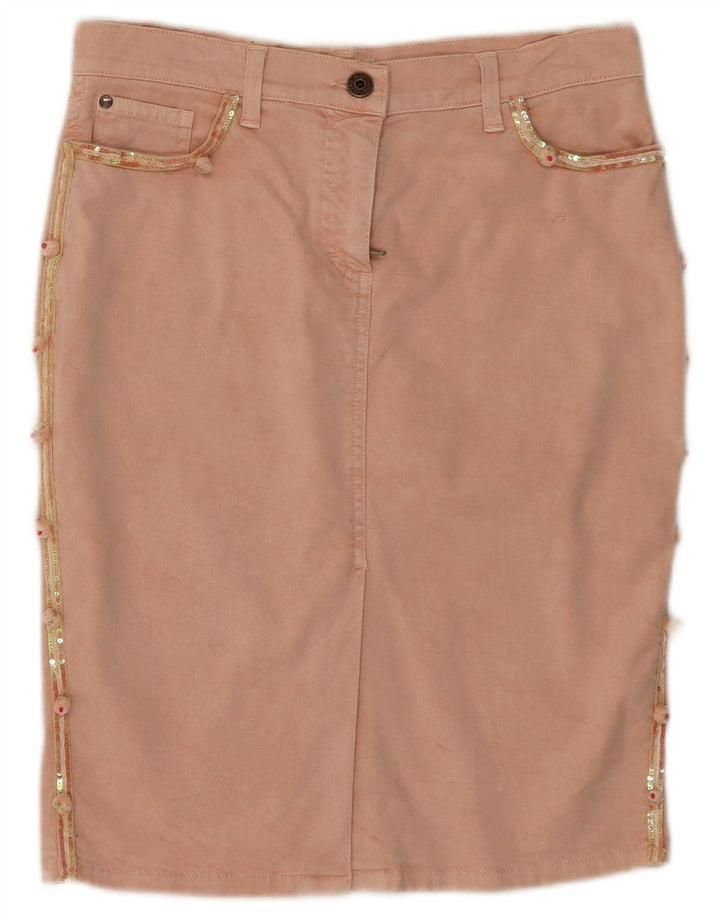 Fusta Blumarine pentru femei IT 42 Medium W30 Roz Bumbac