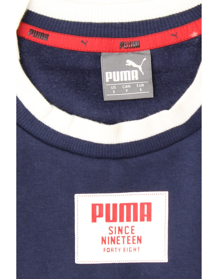 Pulover grafic pentru bărbați PUMA Pulover mic, albastru marin, color block