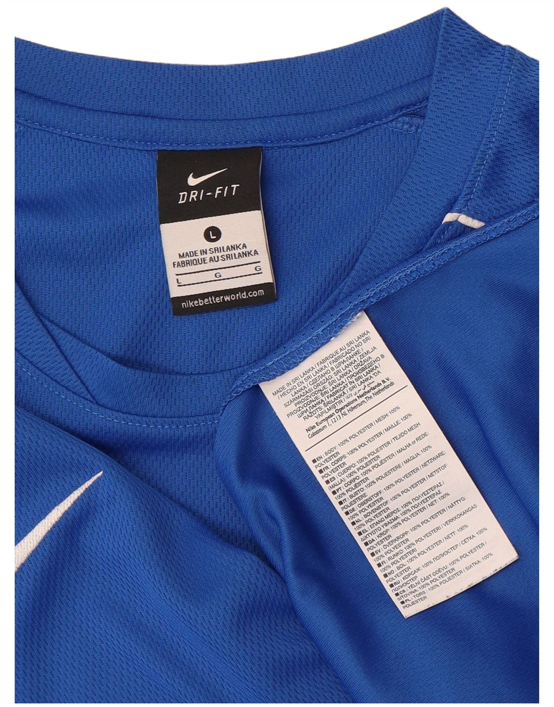 Tricou pentru bărbați Nike Dri Fit Top mare, albastru, poliester