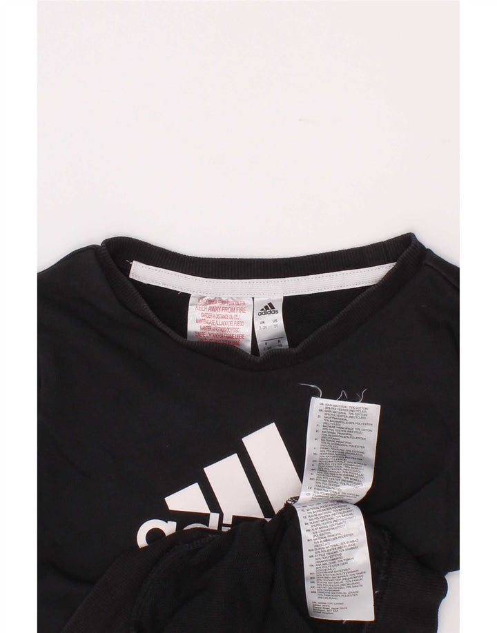 Pulover cu grafic pentru băieți Adidas 2-3 ani, negru