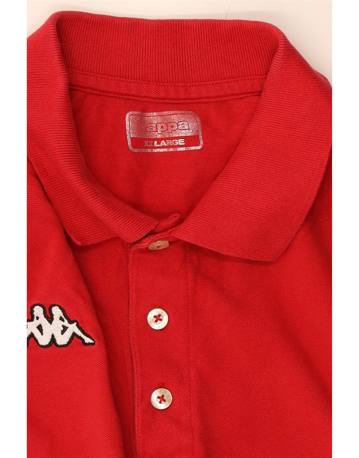 KAPPA Mens Polo Shirt 2XL Red Cotton Vintage Kappa and Second-Hand Kappa from Messina Hembry 