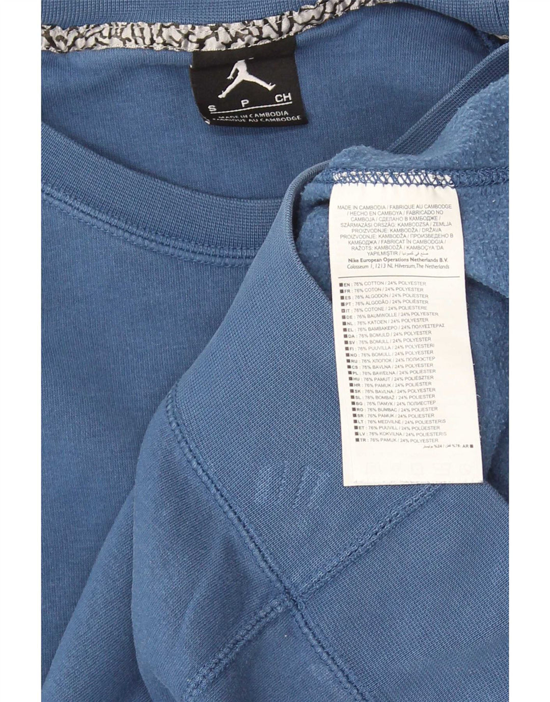 Hanorac grafic pentru bărbați Nike Pulover mic, albastru, bumbac