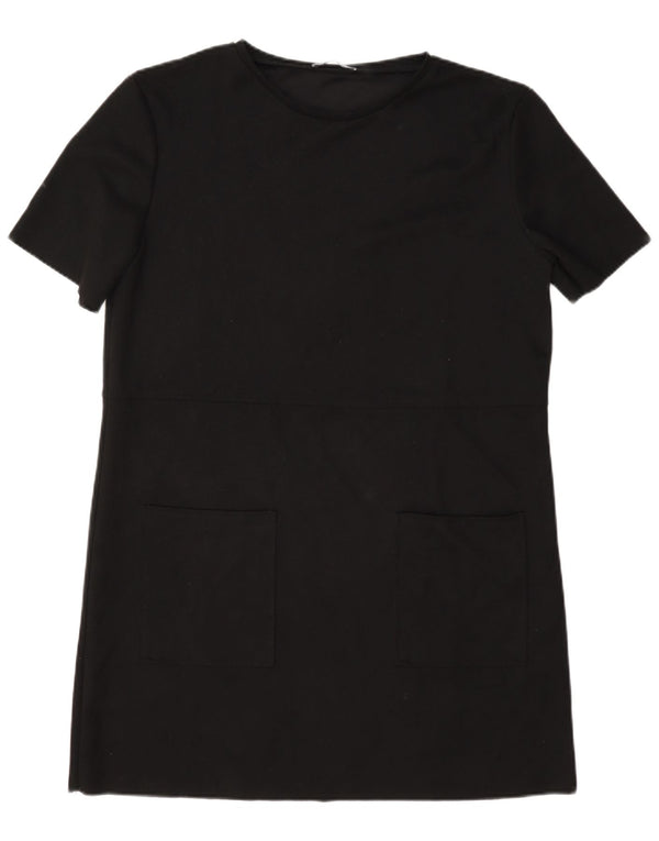 Rochie tricou pentru femei Zara UK 16 Poliester negru mare