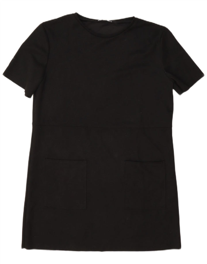 Rochie tricou pentru femei Zara UK 16 Poliester negru mare